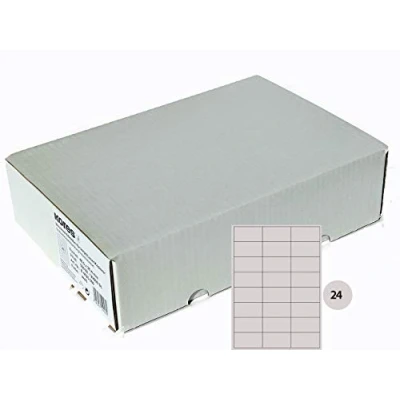 Obrázek Kores Univerzální etikety, velké balení 70 x 37 mm, 500 listů, bílé, E7037. 500, 70,0 37,0 mm