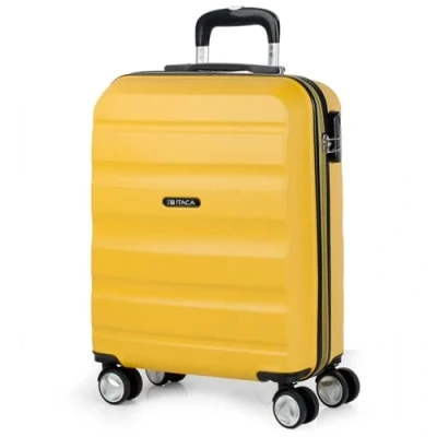 Obrázek ITACA Handgepäck Koffer Trolley Reisekoffer Mit Rollen und Hartschalenkoffer für Vielreisende. Senf