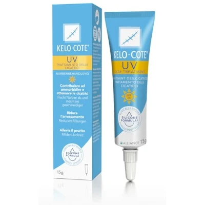 Obrázek KELO COTE UV SPF30 silikonový gel na jizvy 15 g s ochranou proti slunci, pro chirurgické jizvy, vypouklé jako hypertrofické a keloidy, zranění