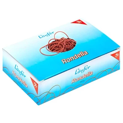 Obrázek Läufer 50642 Rondella gumové kroužky č. 13, průměr 85 mm, krabička 500 g, červená, obzvlášť dlouhá životnost