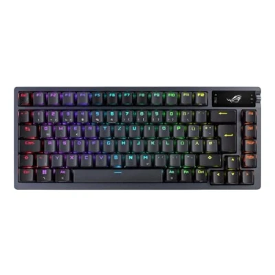Obrázek ASUS Bezdrátová mechanická herní klávesnice ROG Azoth (75% tvarový faktor, NX přepínače, klávesové kryty PBT Doubleshot, OLED displej, Bluetooth, 2,4 GHz RF Wireless, USB, rozložení DE QWERTZ),