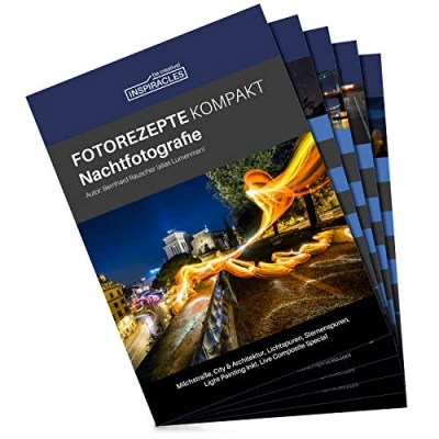 Obrázek Inspiracles Kompaktní noční fotografie foto recepty 5 podváděcích listů k fotografování učení pro začátečníky, DIN A 6, voděodolné, odolné proti roztržení