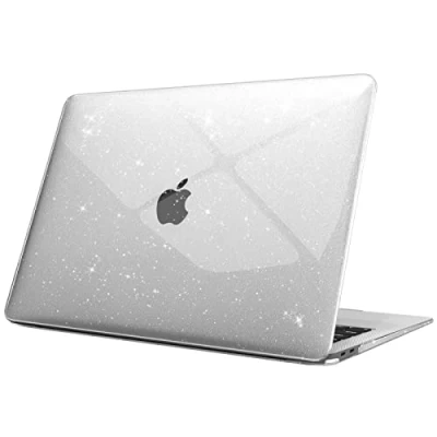 Obrázek Fintie pouzdro kompatibilní s MacBook Air 13 (verze 2018 2020) A2337(M1)/A2179/A1932, ultratenká tvrdá skořepina ochranné Snap Case, transparentní (třpytivé)
