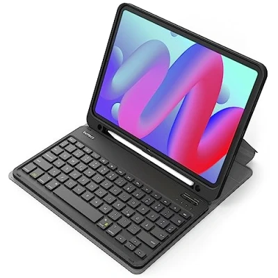 Obrázek Inateck Pouzdro na klávesnici kompatibilní s iPad Air 6 11&quot; 2024, 10 Gen. 2022, 5/4 (2022/2020) 10,9 palců, Pro 11 4/3/2/1, QWERTZ, držákem pera, odnímatelné, KB04002
