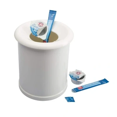 Obrázek Westmark Stolní odpad/kosmetický kbelík, objem: 1 litr, vzhled porcelánu, odnímatelné víko, plast, bílá, 21202270