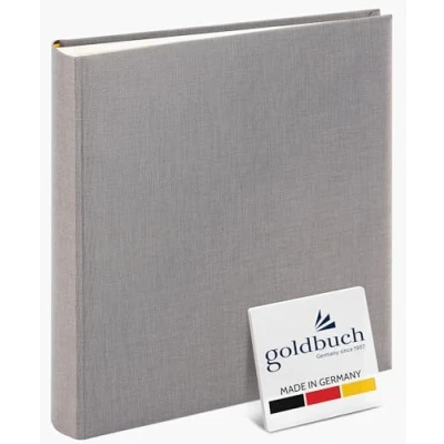 Obrázek goldbuch 24606 Fotoalbum Summertime Trend 2, fotokniha s 60 bílými stránkami pergamenovými dělicími listy, upomínkové album plátěnou vazbou, foto k nalepení, šedá, 25 x cm