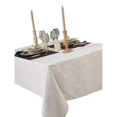 Obrázek CALITEX Ubrus Ombra, damaškový vzhled, 150 x 300 cm, bílý