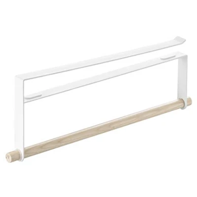 Obrázek Yamazaki 2418 Tosca Unterregal Küchenrollenhalter, weiß, Stahl/Holz, minimalistisch, 2 x 32 12 cm
