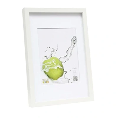 Obrázek Deknudt Frames Rám obrazu S40AK1 P1 40.0X60.0 Basic s paspartou, vysoká ozdobná lišta, dřevo / MDF, 62,7 x 42,7 3,5 cm, bílá