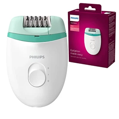 Obrázek Philips Satinelle Essential BRE224/00 Kompakter Epilierer mit Kabel, Weiß / Grün