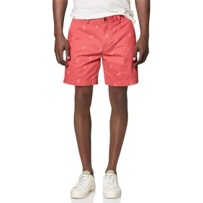 Obrázek Amazon Essentials Herren Chinoshorts, 23 cm, Schlanker Schnitt, Verwaschenes Rot Hummer, 32W