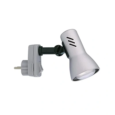 Obrázek Briloner lampa na čtení, do zásuvky, bodové světlo, E14, 25 W, otočná a otočná, titanová barva