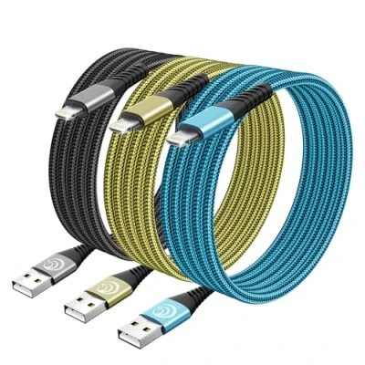 Obrázek Nabíjecí kabel iPhone, Lightning [3 balení 2 M] iPhone rychlonabíjecí MFi certifikovaný USB na Pro 14 13 12 11 Max Mini XS XR X 8 7 6 6s