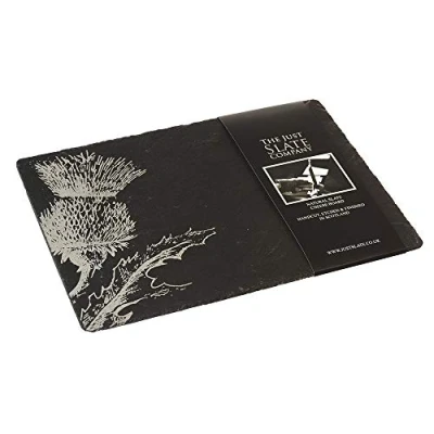 Obrázek Just Slate 2 x Platzsets mit Distel, Schwarz, 11cm