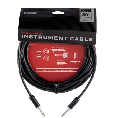 Obrázek Planet Waves PW AMSG 30 American Stage Instrumentální kabel 9,1 m (30 stop) černý