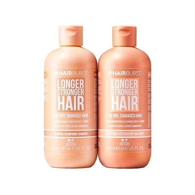 Obrázek HAIR BURST™ Šampon a kondicionér pro suché, poškozené vlasy rutina péči o ženy s ochranou barvy parabeny, silikon bez SLS mandlový olej, vanilkový extrakt aminokyseliny (2 x