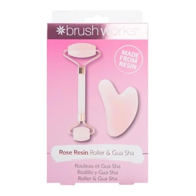Obrázek Brushworks Růženín a Gua Sha sada 2 kusů, 70 g