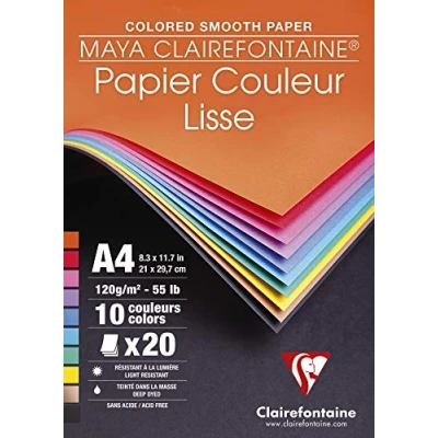Obrázek Clairefontaine 9744C kreslicí blok Maya (lepený, DIN A4, 21 x 29,7 cm, 120 g, 20 listů, ideální pro suché techniky) černý