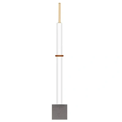 Obrázek stonylab grafitová plechová elektroda, 99,95% čistota 15 x 3 mm katoda s měděnou tyčí pro elektrochemickou laboratoř