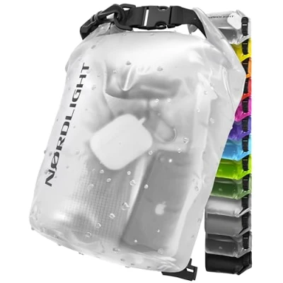 Obrázek Nordlight Dry Bag 2L vodotěsný vak (transparentní) se rolovacím uzávěrem a ramenním popruhem plavání, koupání, pláž, kánoe, Stand Up Paddling, potápění