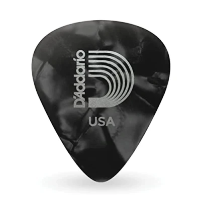 Obrázek D&#039;Addario Planet Waves 1CBKP4 25 Picks Pearl Celluloid Black Standard Shape in Medium