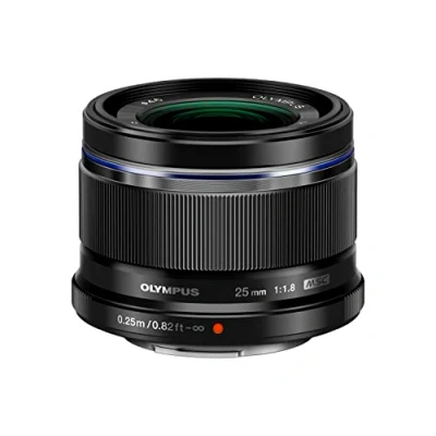 Obrázek Olympus M.Zuiko Digital 25mm F1.8 objektiv, silná pevná ohnisková vzdálenost, vhodná pro všechny MFT kamery (modely OM D &amp; PEN, série Panasonic G), černý