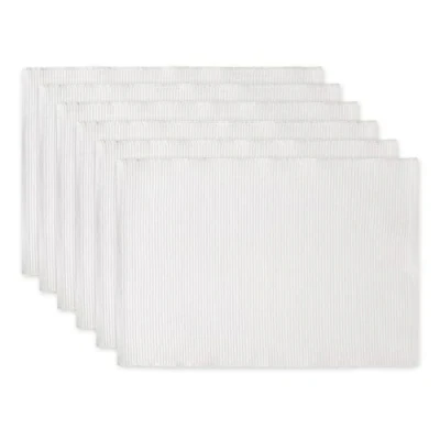 Obrázek Dii 100% bavlna, Ribbed 13 x 19 &quot; Everyday Basic Placemat Set of 6, White by