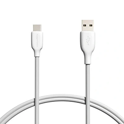 Obrázek Amazon Basics Rychlonabíjecí kabel, USB C na A 2. 0, 480 MBit/s, certifikovaný IF, pro Apple iPhone 15, iPad, Samsung Galaxy, tablety, laptopy, 0,9 m, bílý