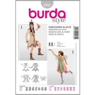 Obrázek Burda Střih 2432 elf, indiánka vel. 36 48
