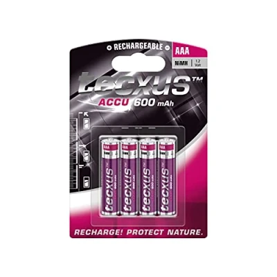 Obrázek Tecxus 14112 Micro AAA (1,2 V, 600 mAh) akumulátor, 4 ks v balení