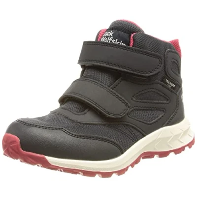 Obrázek Jack Wolfskin Unisex Kinder Woodland Texapore Mid Vc K, Dark Blue / Pink, 36 EU