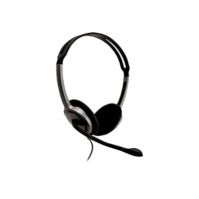 Obrázek Videoseven V7 HA212 2EP Headset Binaural Kopfband Schwarz, Silber Headsets (Call Center/Büro, Binaural, Kopf, with Microphone