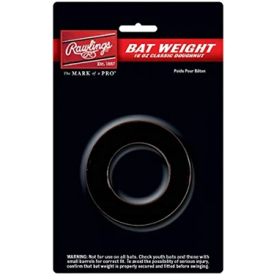 Obrázek Rawlings Unisex Erwachsene 16 oz. Doughnut Style Bat Weight Gewicht: 473 g, schwarz, OS