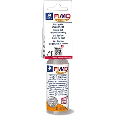 Obrázek Staedtler 8050 81 ST FIMO tekutý gel, gel vytvrzující do trouby, tekutá konzistence, v plastové lahvičce s 50 ml, barva stříbrná,