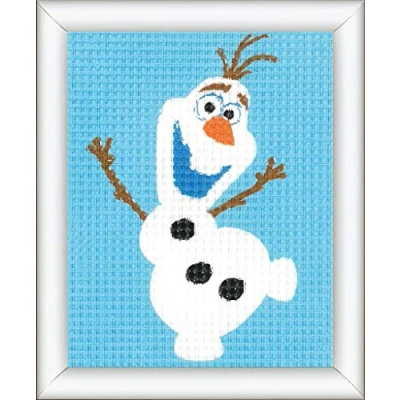Obrázek Vervaco Stickpackung Disney Olaf, Stickbild vorgezeichnet Stickbildpackung, vorbezeichnet, Baumwolle, Mehrfarbig, 12.5 x 16 0,3 cm