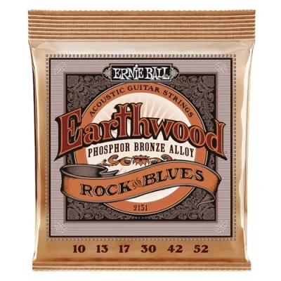 Obrázek Ernie Ball Akustické kytarové struny Earthwood Rock and Blues, fosforová bronza, G nejsou ovinuté, tloušťka 1052