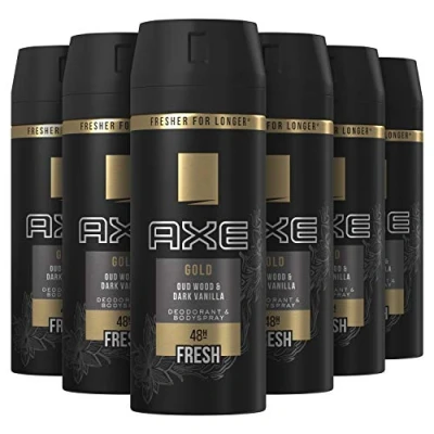 Obrázek 6x Axe Deodorant tělový sprej zlatý 150 ml