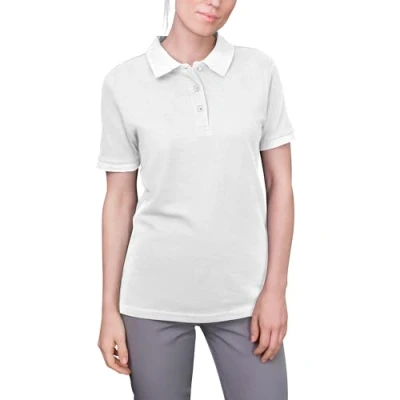 Obrázek HRM dámské luxusní polotriko I Premium polotričko ze 100% bavlny Basic Polohkošile do 60 C stálobarevná Kvalitní &amp; udržitelné horní díly, bílá (White 02 white)