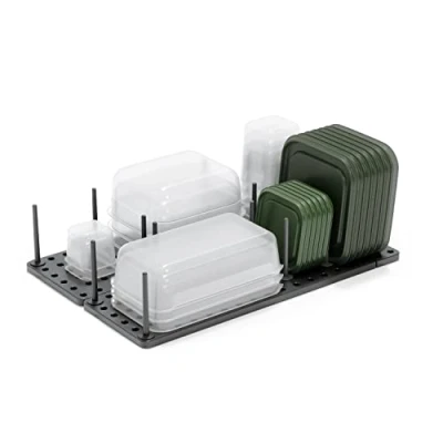 Obrázek Umbra Peggy Schubladen Organizer Küche, Küchenschrank Ordnungssystem zur Aufbewahrung von Töpfen, Deckeln, Containern und Mehr, 2 er Set, Anthrazit