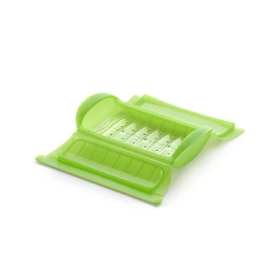 Obrázek Lékué parní box s policí, 1 2 osoby, objem: 650 ml, zelený (3404600V09U004)