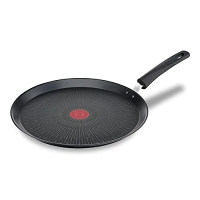 Obrázek Tefal G25939 Unlimited On pánev na palačinky 28 cm s nepřilnavým titanovým povrchem odolným proti poškrábání Thermo Signal bez PFOA vhodná pro všechny typy sporáků, také indukční sporáky