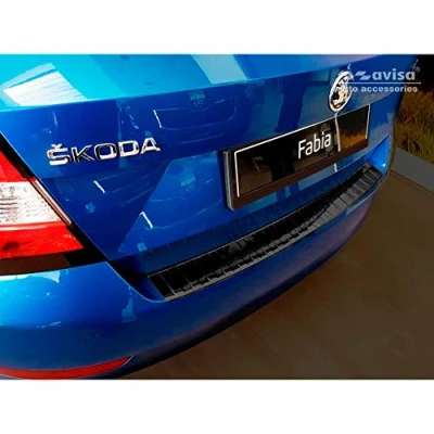 Obrázek Avisa 2/45194 černá ušlechtilá ocel ochrana zadního nárazníku Škoda Fabia III HB 5dveřový Facelift 2018 &#039;Ribs&#039;