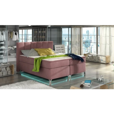 Obrázek Boxspring Basilio 160x200 s LED podsvícením Materiál / Dekor: Mat Velvet 63