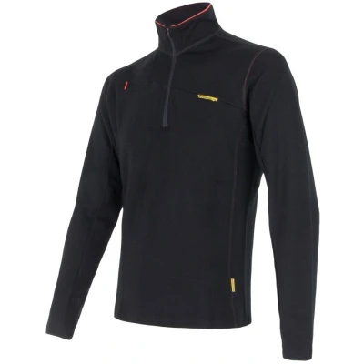 Obrázek Sensor Merino Upper zip pánská krátký černá XL Mikina