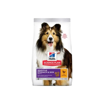 Obrázek HILLS Canine Adult Sensitive Stomach &amp; Skin Medium Chicken 2,5kg
