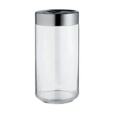 Obrázek Alessi Julieta LC10 Hermetický design kuchyňská sklenice, sklo ve skle s víkem z ušlechtilé oceli 18/10, 150 cl, červená