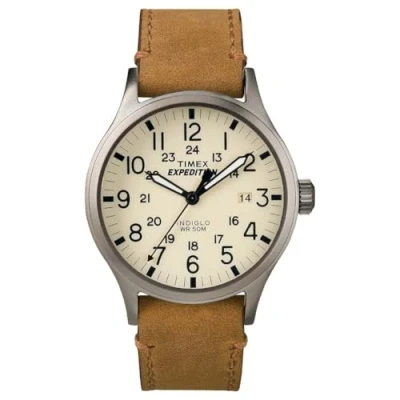 Obrázek Timex Unisex náramkové hodinky Expedition Scout Analog Quarz Nylon, Tan/Natural, Pásek