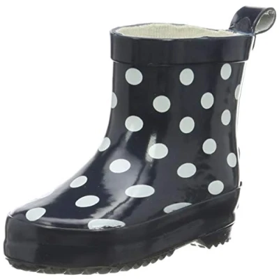 Obrázek Playshoes Unisex Dětské gumové holínky Poloviční kozačky do deště, puntíky