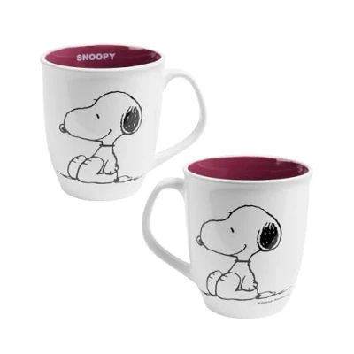 Obrázek The Peanuts šálek Snoopy na kávu Pohárek z keramiky bílá/červená 280 ml