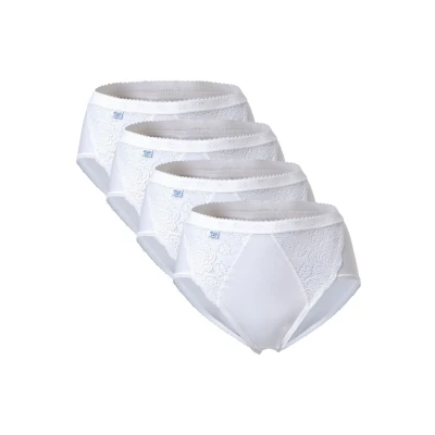Obrázek Sloggi 4 PACK CHIC MIDI Kalhotky, Ženy, Velikost: 40, Weiß